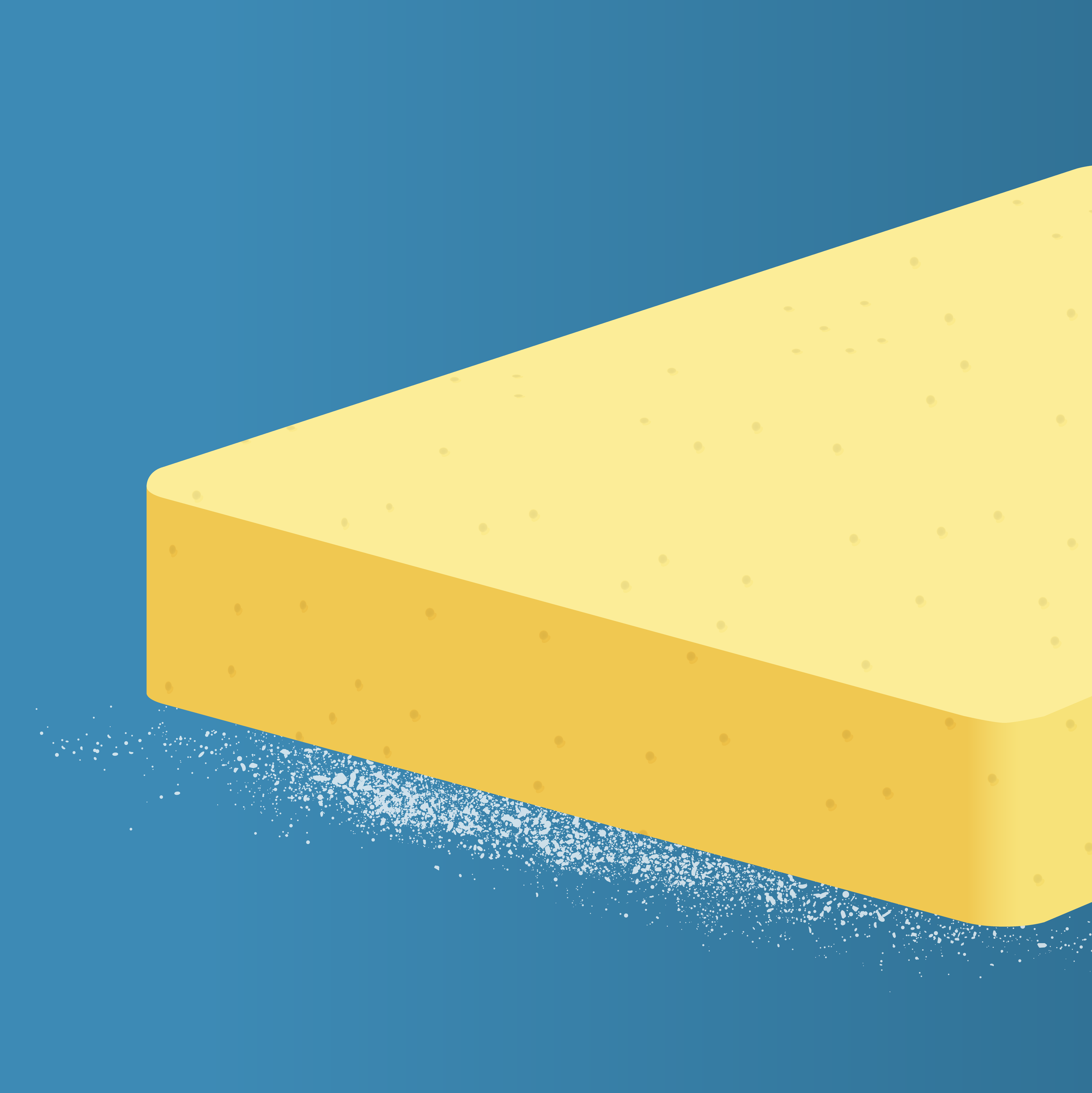 Lama-lama partikel kalsium akan rontok menjadi debu halus